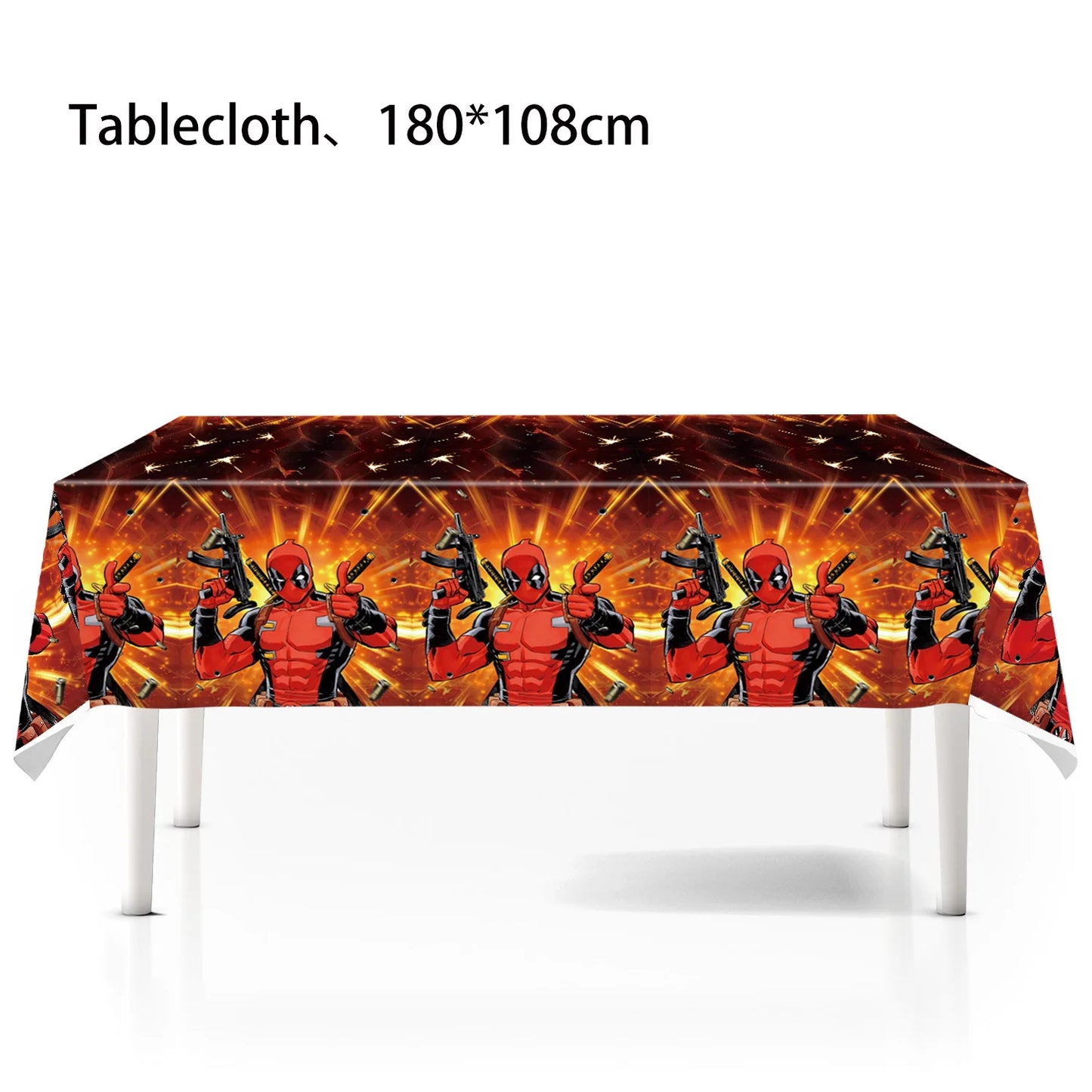 Deadpool Birthday Party Supplies - Disposable Tableware Cake Topper and Banner - ZOOMNSTORE