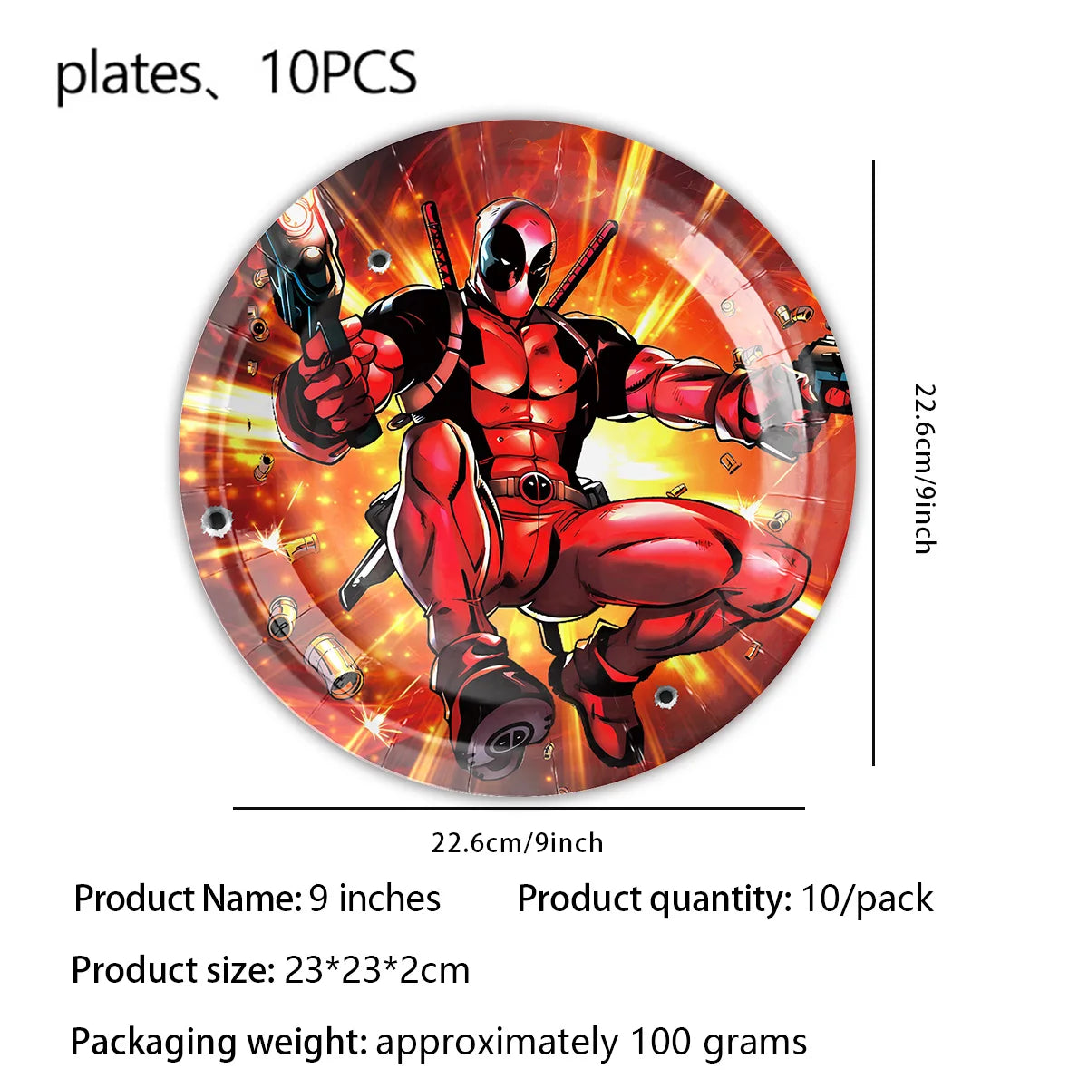 Deadpool Birthday Party Supplies - Disposable Tableware Cake Topper and Banner - ZOOMNSTORE