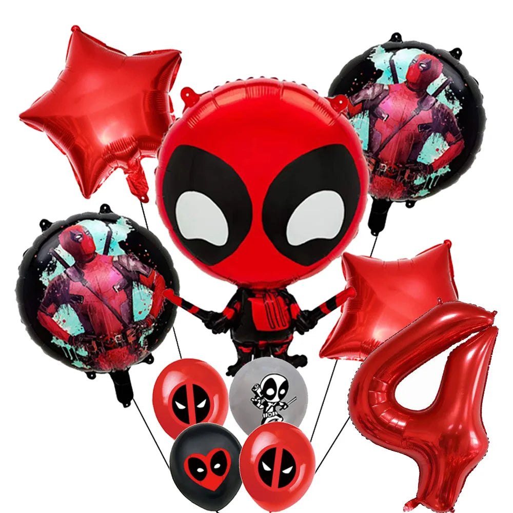 Deadpool Birthday Party Supplies - Disposable Tableware Cake Topper and Banner - ZOOMNSTORE