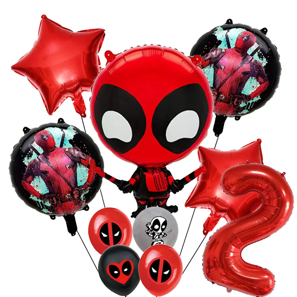 Deadpool Birthday Party Supplies - Disposable Tableware Cake Topper and Banner - ZOOMNSTORE