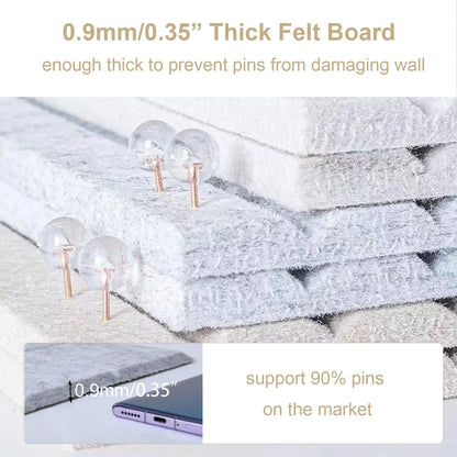 Decorative Felt Cork Board – Large Bulletin Board Foldable Photo Display Panel - ZOOMNSTORE