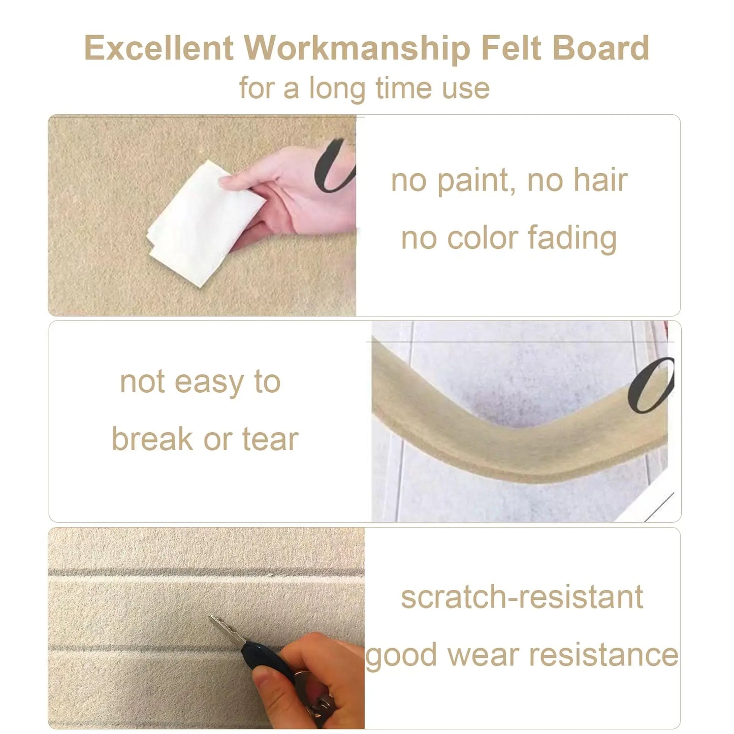Decorative Felt Cork Board – Large Bulletin Board Foldable Photo Display Panel - ZOOMNSTORE