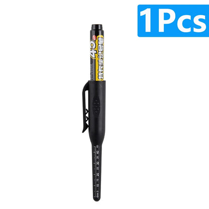 1-6Pcs Multi-Purpose 45mm Deep Drill Hole Long Nib Marker Pens Waterproof for Bathroom Woodworking Long Head Carpenter Pen - ZOOMNSTORE
