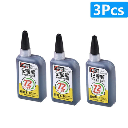 1-6Pcs Multi-Purpose 45mm Deep Drill Hole Long Nib Marker Pens Waterproof for Bathroom Woodworking Long Head Carpenter Pen - ZOOMNSTORE