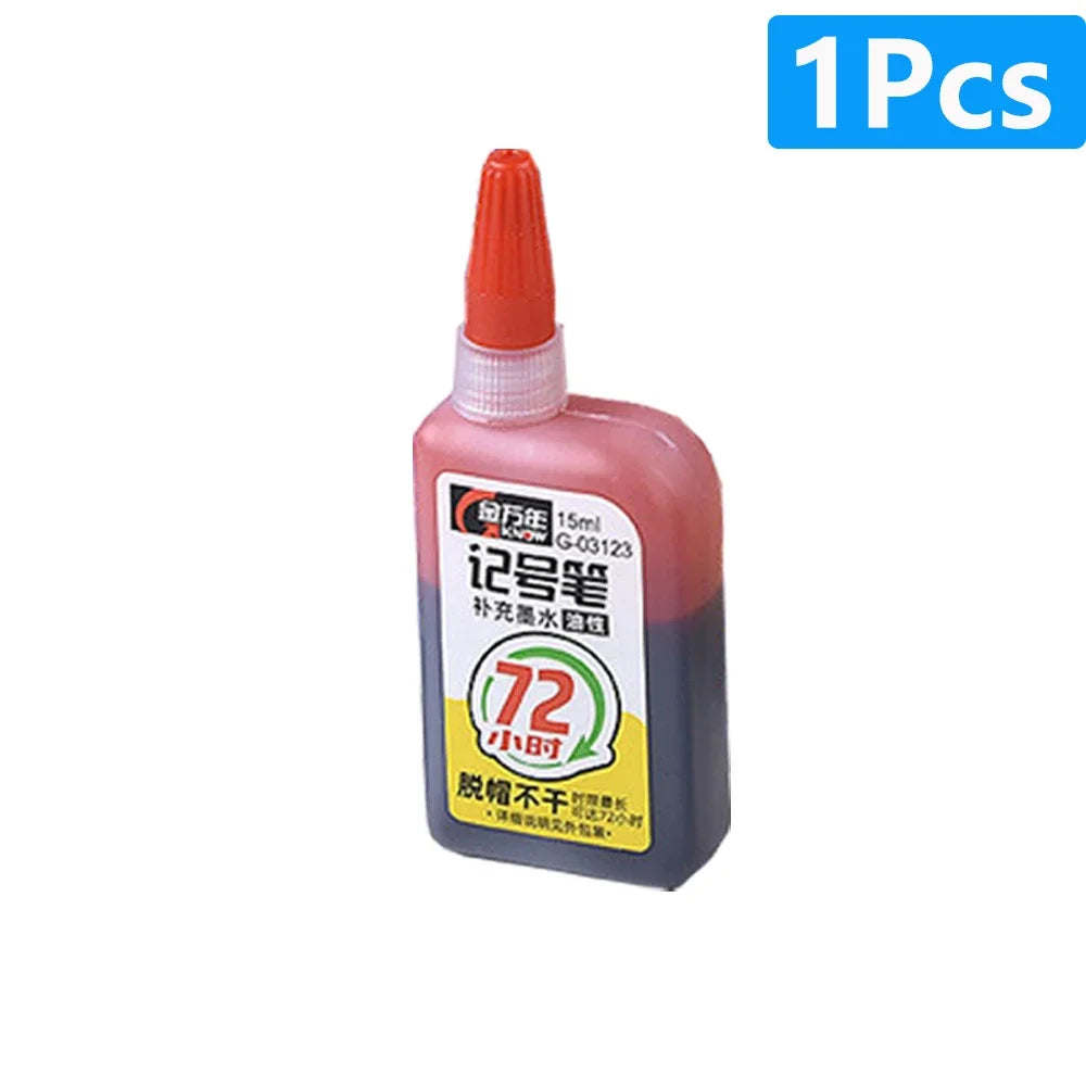 1-6Pcs Multi-Purpose 45mm Deep Drill Hole Long Nib Marker Pens Waterproof for Bathroom Woodworking Long Head Carpenter Pen - ZOOMNSTORE