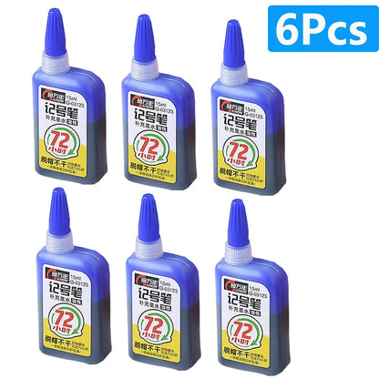 1-6Pcs Multi-Purpose 45mm Deep Drill Hole Long Nib Marker Pens Waterproof for Bathroom Woodworking Long Head Carpenter Pen - ZOOMNSTORE