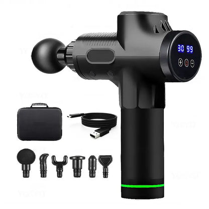 Deep Muscle Massage Gun Electric Percussion Pistol Massager For Body Neck Back Leg Fitness Tool 30 Levels - ZOOMNSTORE