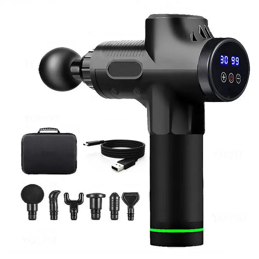 Deep Muscle Massage Gun Electric Percussion Pistol Massager For Body Neck Back Leg Fitness Tool 30 Levels - ZOOMNSTORE