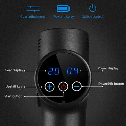 Deep Muscle Massage Gun Electric Percussion Pistol Massager For Body Neck Back Leg Fitness Tool 30 Levels - ZOOMNSTORE