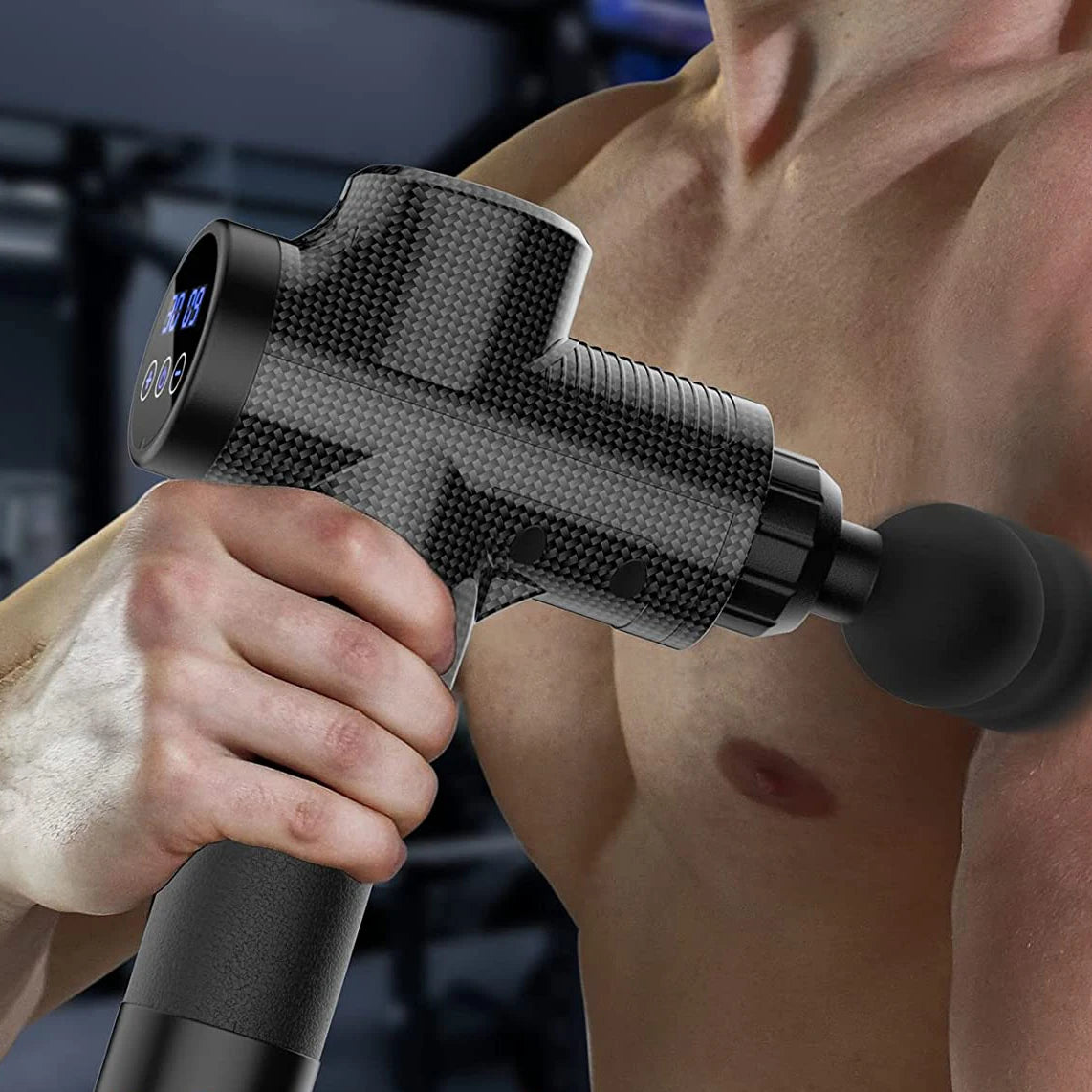 Deep Muscle Massage Gun Electric Percussion Pistol Massager For Body Neck Back Leg Fitness Tool 30 Levels - ZOOMNSTORE