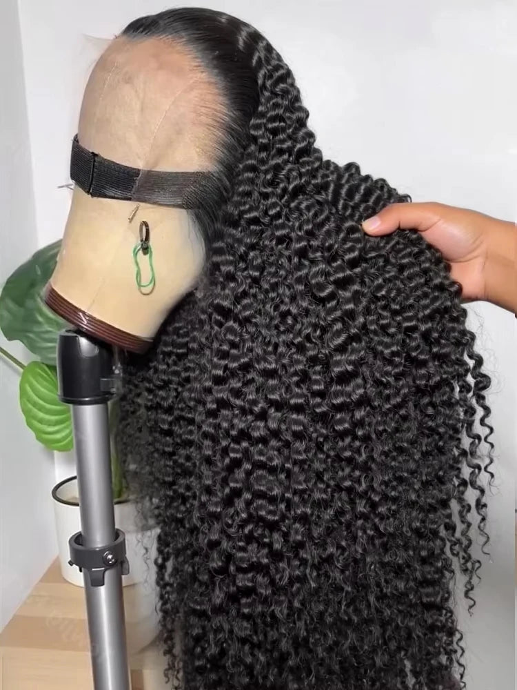 Deep Wave Lace Frontal Wig 13x4 13x6 HD Curly Human Hair 300 Density Remy Brazilian - ZOOMNSTORE