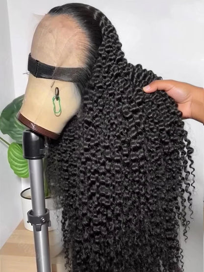 Deep Wave Lace Frontal Wig 13x4 13x6 HD Curly Human Hair 300 Density Remy Brazilian - ZOOMNSTORE