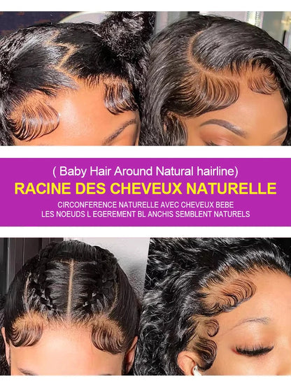 Deep Wave Lace Frontal Wig 13x4 13x6 HD Curly Human Hair 300 Density Remy Brazilian - ZOOMNSTORE