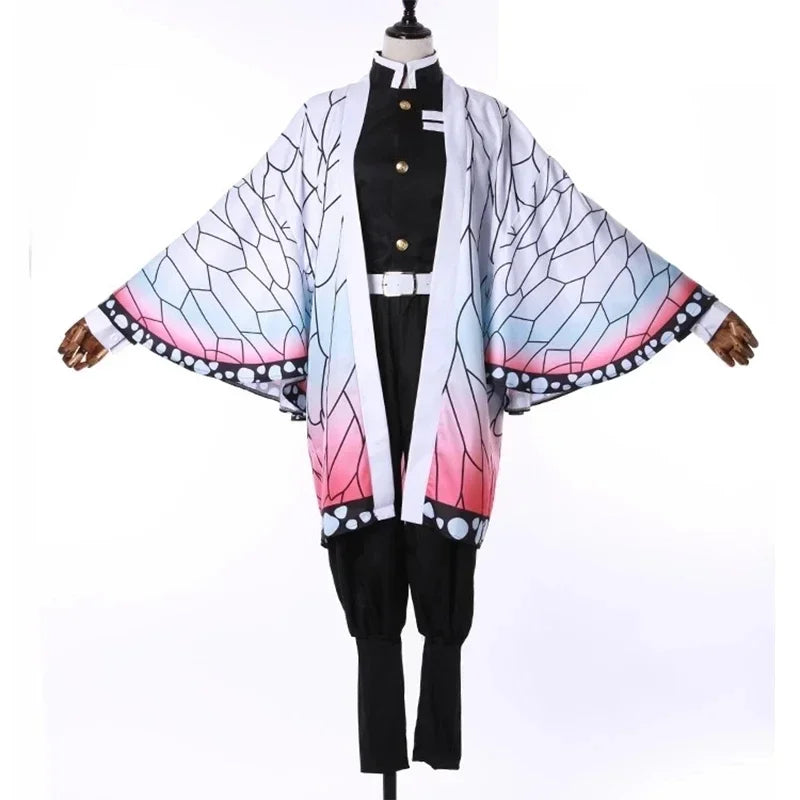 Anime Demon Slayer Kimetsu Geen Yaiba Kochou Shinobu Cosplay Kostuum Pruik Set Kimono Uniform Halloween Anime Kostuums Voor Kid - ZOOMNSTORE