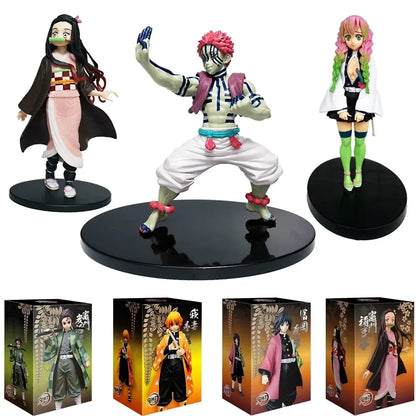 Anime Figure Demon Slayer Figures Kimetsu No Yaiba Doll Tanjiro Nezuko Zenitsu Figurine Inosuke Warrior Action Figure Model Toys - ZOOMNSTORE
