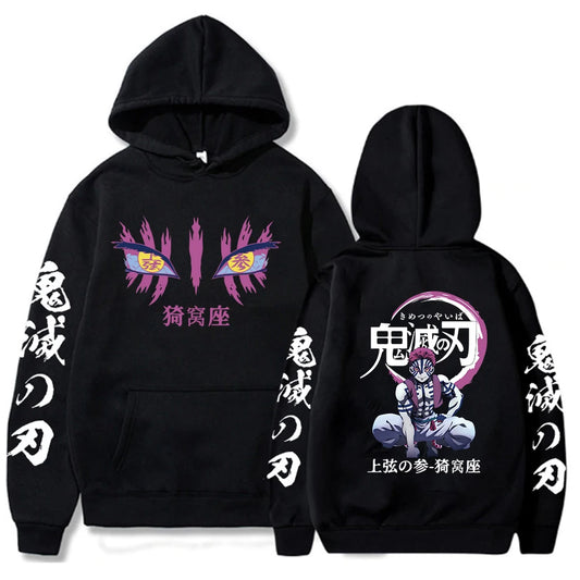 Akaza Hoodie - Mens Anime Graphic Pullover Sweatshirt - ZOOMNSTORE
