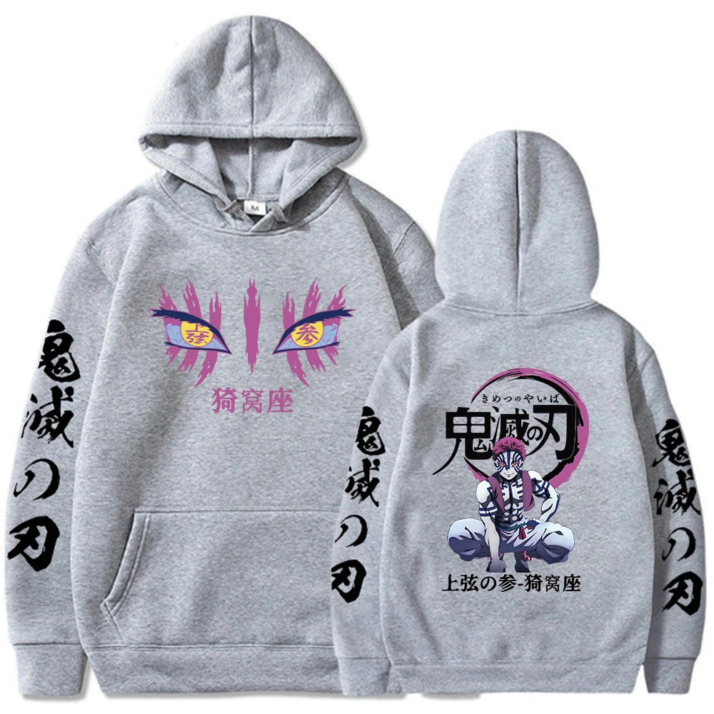 Akaza Hoodie - Mens Anime Graphic Pullover Sweatshirt - ZOOMNSTORE