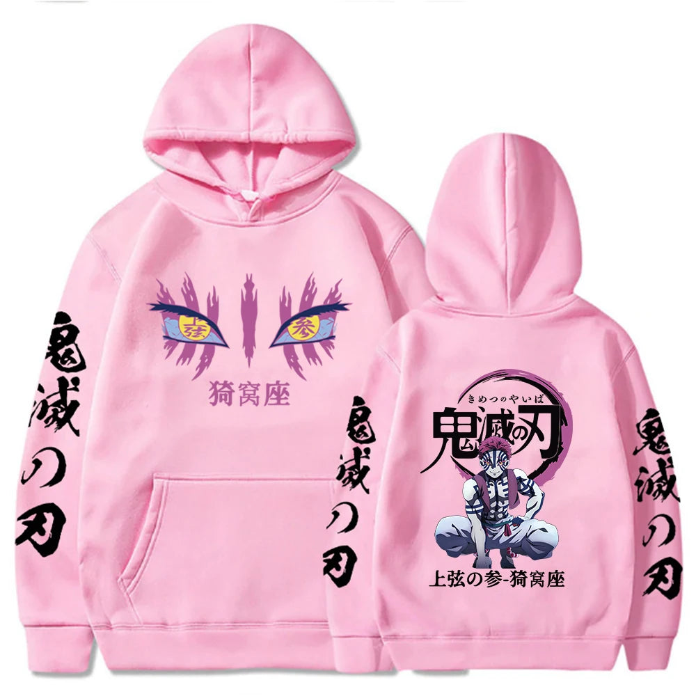Akaza Hoodie - Mens Anime Graphic Pullover Sweatshirt - ZOOMNSTORE
