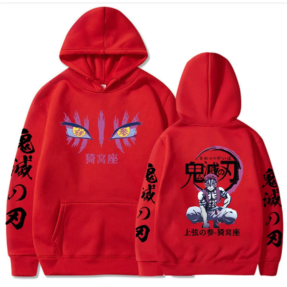 Akaza Hoodie - Mens Anime Graphic Pullover Sweatshirt - ZOOMNSTORE
