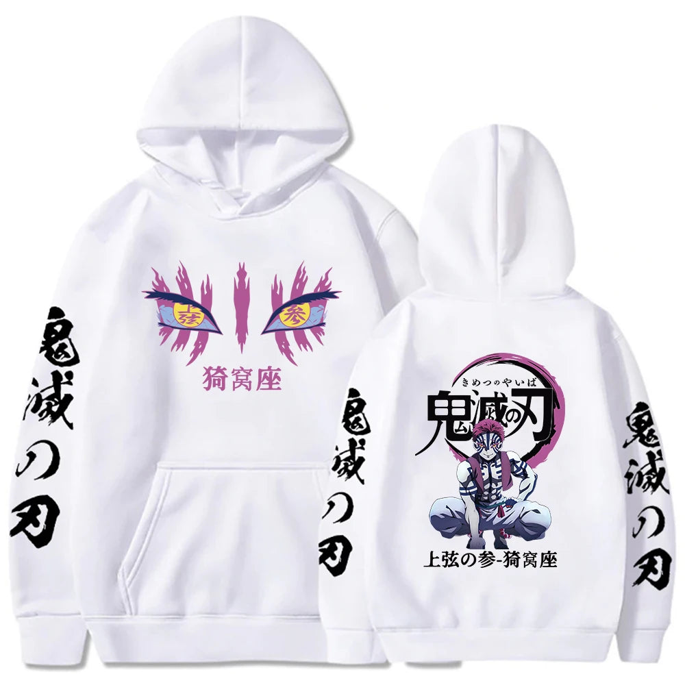 Akaza Hoodie - Mens Anime Graphic Pullover Sweatshirt - ZOOMNSTORE