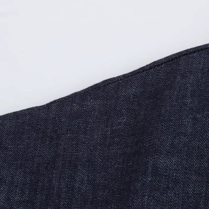 Denim Midi Dress – Slim Waist Ankle Length With Lapel Collar & Side Zipper - ZOOMNSTORE