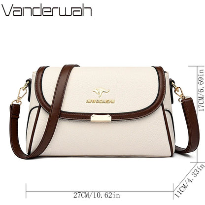 Designer Leather Shoulder Bag - Small Crossbody Messenger Bag for Women 2024 - ZOOMNSTORE