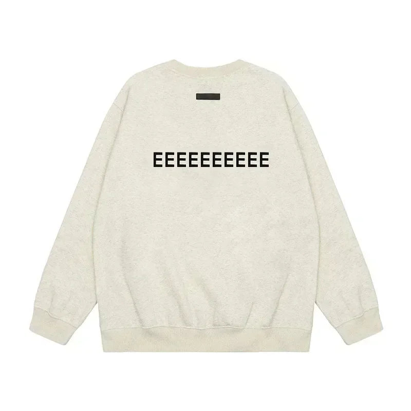 Designer Oversized Hoodie - Luxury Mens Flocked Logo Sweatshirt - ZOOMNSTORE