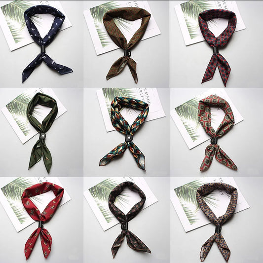 Designer Square Scarf - Luxury Ascot Cravat for Men  Women - ZOOMNSTORE