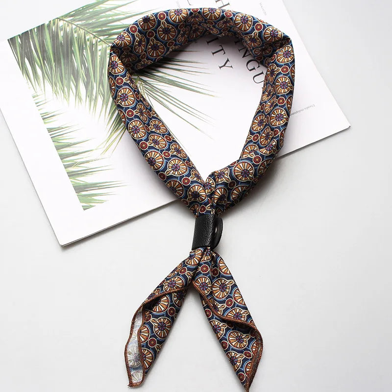 Designer Square Scarf - Luxury Ascot Cravat for Men  Women - ZOOMNSTORE