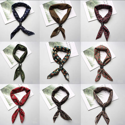 Designer Square Scarf - Luxury Ascot Cravat for Men  Women - ZOOMNSTORE