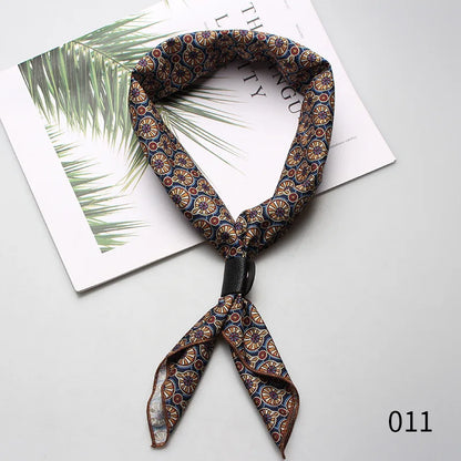 Designer Square Scarf - Luxury Ascot Cravat for Men  Women - ZOOMNSTORE