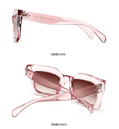 Designer Sunglasses Women - Luxury Brand Retro Square Shades with UV400 Protection - ZOOMNSTORE