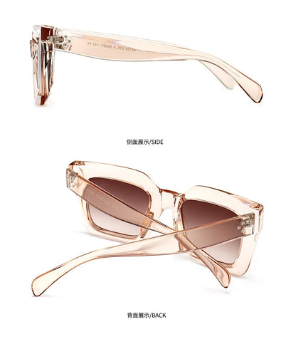 Designer Sunglasses Women - Luxury Brand Retro Square Shades with UV400 Protection - ZOOMNSTORE