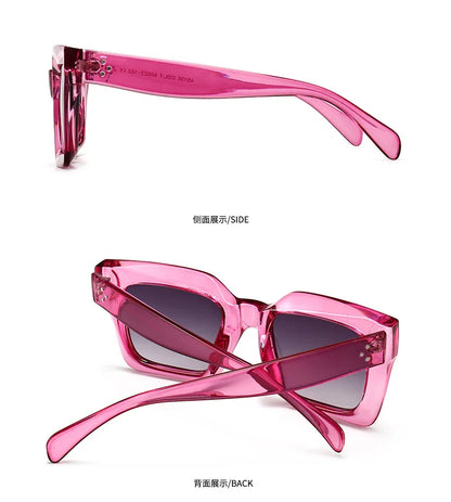 Designer Sunglasses Women - Luxury Brand Retro Square Shades with UV400 Protection - ZOOMNSTORE