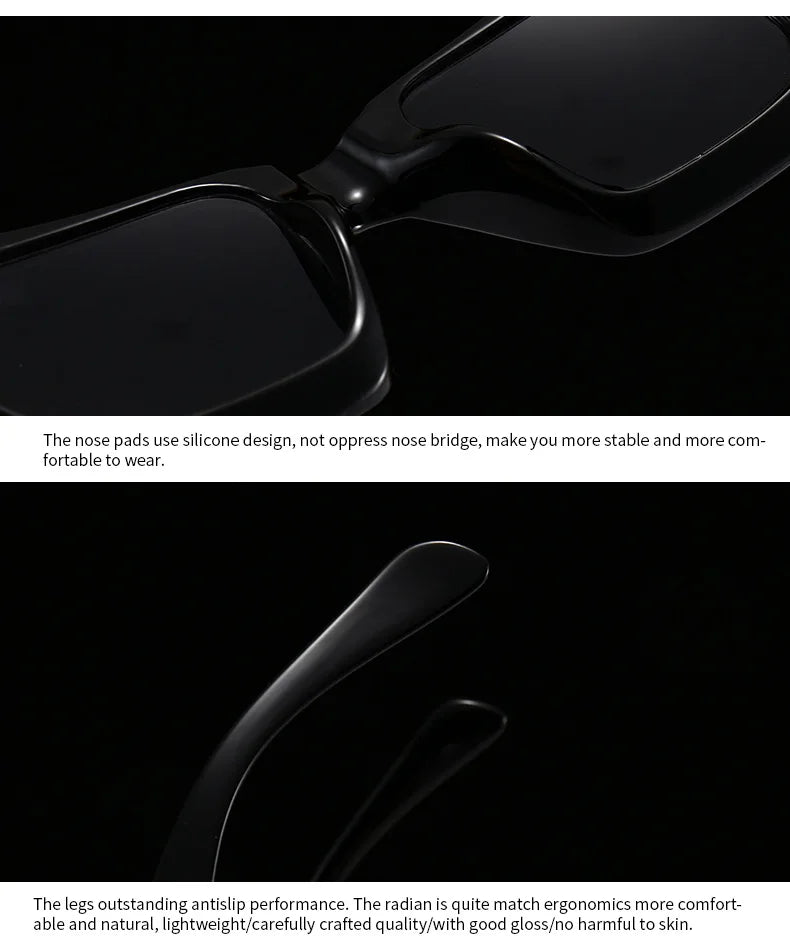 Designer Sunglasses Women - Luxury Brand Retro Square Shades with UV400 Protection - ZOOMNSTORE