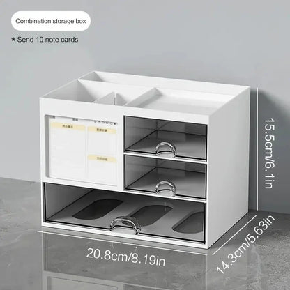 Desk Organizer Box - Desktop Storage Organizer with Drawer Storage & Reasonable Partition - ZOOMNSTORE