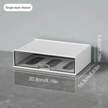 Desk Organizer Box - Desktop Storage Organizer with Drawer Storage & Reasonable Partition - ZOOMNSTORE