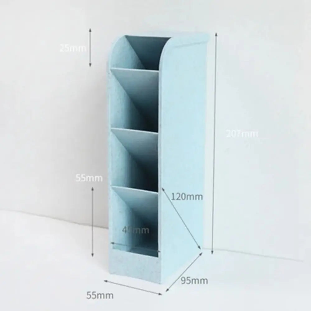 Desktop Pen Organizer - 4-Grid Macaron Color Oblique Insertion Storage Box - ZOOMNSTORE