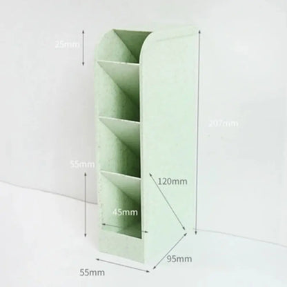 Desktop Pen Organizer - 4-Grid Macaron Color Oblique Insertion Storage Box - ZOOMNSTORE