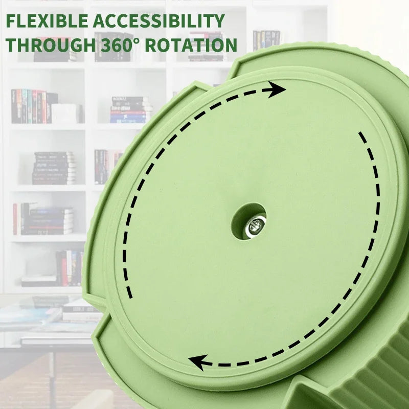 Rotating Desktop Stationery Organizer - 5 Slot Storage Box for Home Office School - ZOOMNSTORE