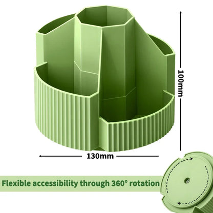Rotating Desktop Stationery Organizer - 5 Slot Storage Box for Home Office School - ZOOMNSTORE