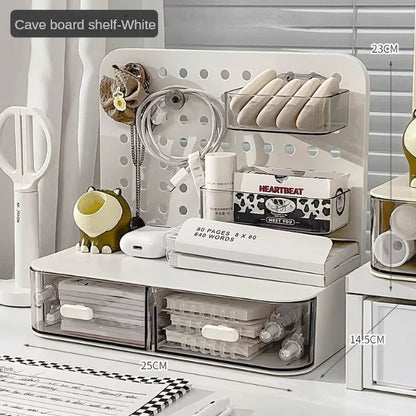 Desktop Storage Rack - Perforated Organizer for Stationery and Cosmetics - ZOOMNSTORE