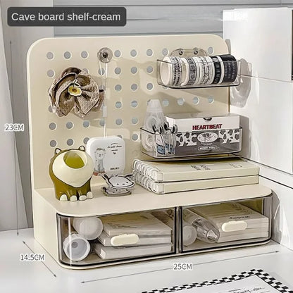 Desktop Storage Rack - Perforated Organizer for Stationery and Cosmetics - ZOOMNSTORE
