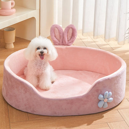 Detachable Pet Bed – Washable Dog Bed with Removable Cover, Soft Cozy Cat Sleeping Spot - ZOOMNSTORE