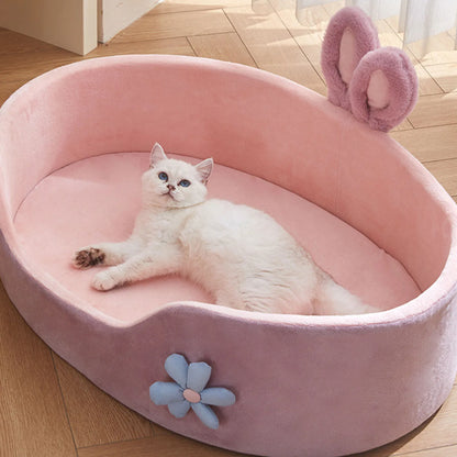 Detachable Pet Bed – Washable Dog Bed with Removable Cover, Soft Cozy Cat Sleeping Spot - ZOOMNSTORE