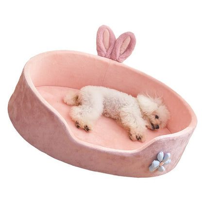Detachable Pet Bed – Washable Dog Bed with Removable Cover, Soft Cozy Cat Sleeping Spot - ZOOMNSTORE