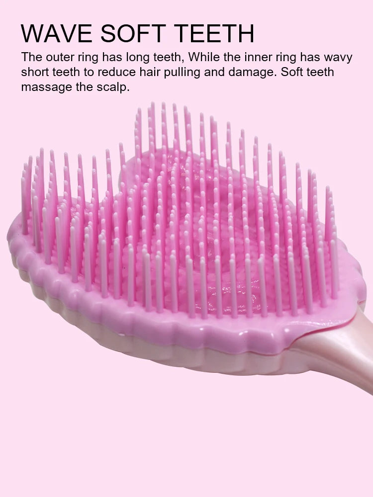 Detangling Hairbrush Comb - Mini Angel Anti Static Hair Brush for Women Massage - ZOOMNSTORE