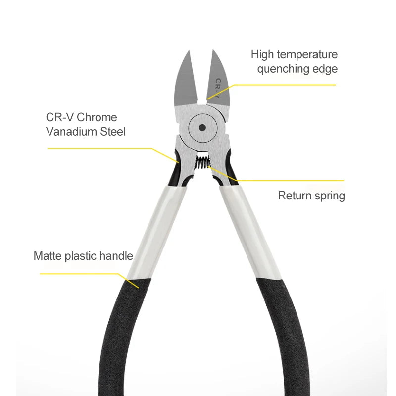 Mini Diagonal Pliers - 56 Inch Cr-V Plastic Side Cutter for DIY Repair - ZOOMNSTORE