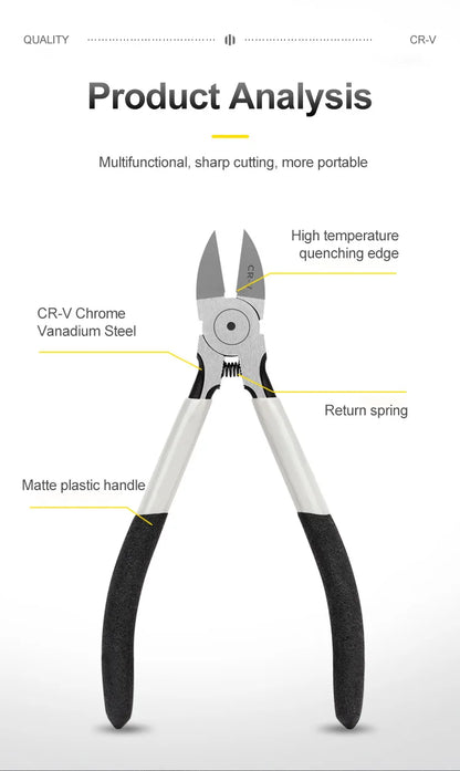 Mini Diagonal Pliers - 56 Inch Cr-V Plastic Side Cutter for DIY Repair - ZOOMNSTORE