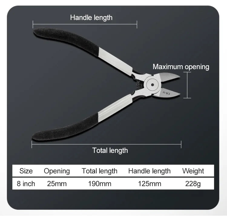 Mini Diagonal Pliers - 56 Inch Cr-V Plastic Side Cutter for DIY Repair - ZOOMNSTORE